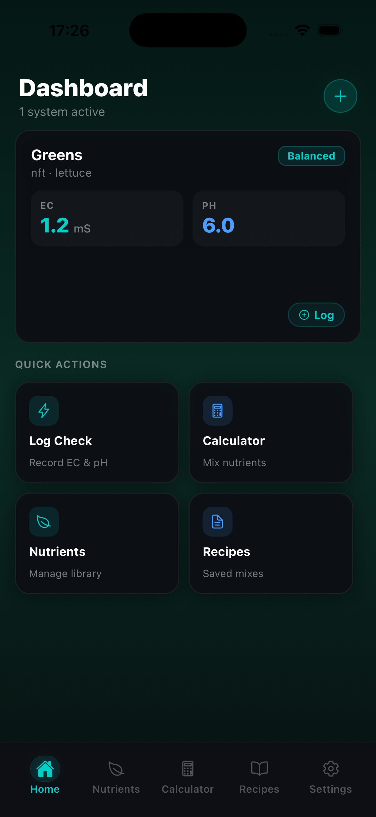 HydroLog dashboard